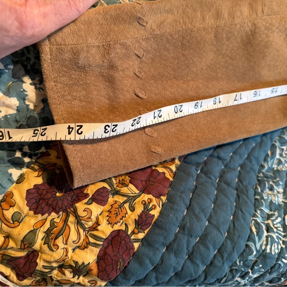 David Brooks Tan Suede Blazer with Button Detail - Picture 8 of 11